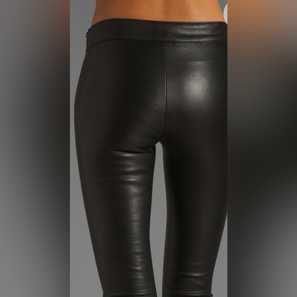 Mackage Stretch Leather Leggings Pants in Blk - Picture 6 of 11